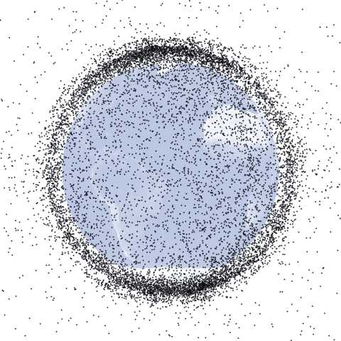 conquista espacial contaminación espacial efecto kessler