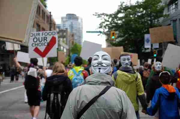 V de Vendetta manifestaciones